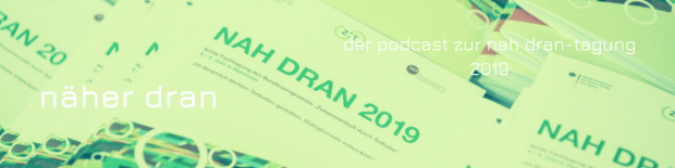 Banner mit Abbildung des Nah Dran 2019 Programmhefts