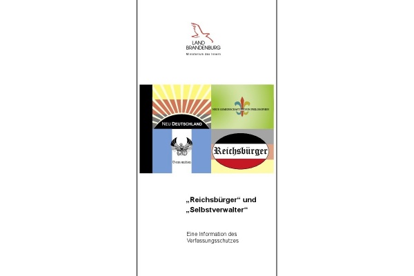 "Reichsbürger" und "Selbstverwalter" - Ein Flyer des Verfassungsschutzes Brandenburg